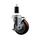 Service Caster 4'' SS Maroon Poly Swivel 1-3/8'' Expanding Stem Caster with Brake SCC-SSEX20S414-PPUB-MRN-TLB-138 - alternate 1